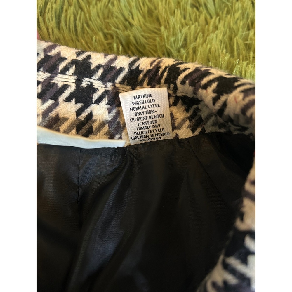Kim Rogers Jacket Women 8P Black White Houndstooth Button Front Blazer Petite - Picture 3 of 12